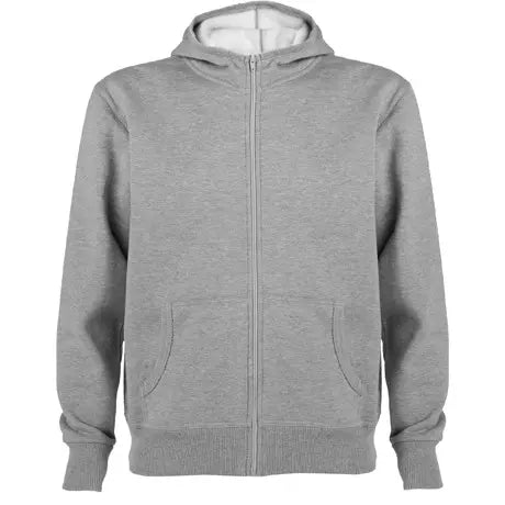 Sudadera con capucha, cuello alto y cremallera completa