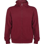 Sudadera con capucha, cuello alto y cremallera completa
