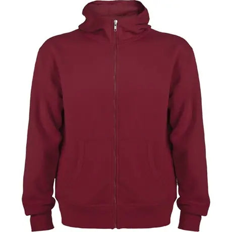 Sudadera con capucha, cuello alto y cremallera completa