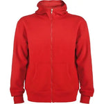 Sudadera con capucha, cuello alto y cremallera completa