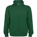 Sudadera con capucha, cuello alto y cremallera completa