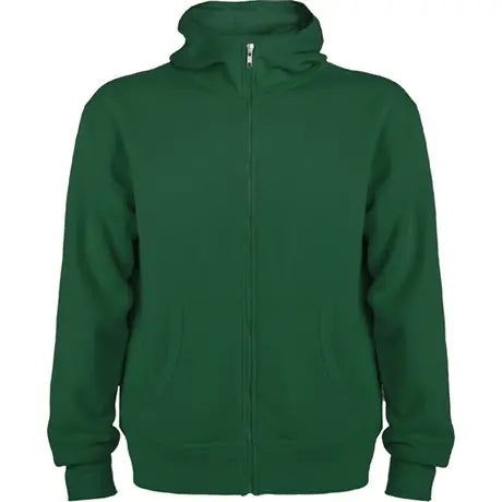 Sudadera con capucha, cuello alto y cremallera completa