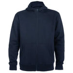 Sudadera con capucha, cuello alto y cremallera completa