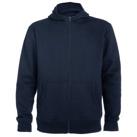 Sudadera con capucha, cuello alto y cremallera completa