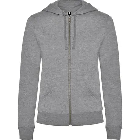 Sudadera de mujer con capucha forrada a tono