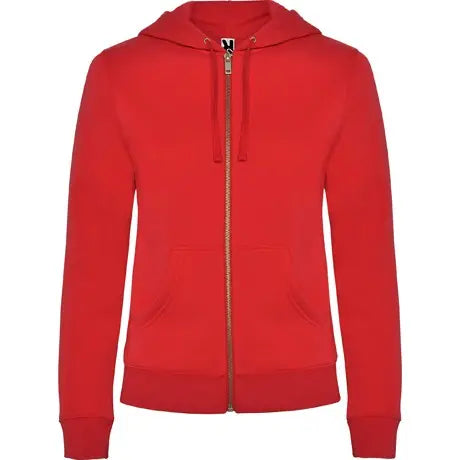 Sudadera de mujer con capucha forrada a tono