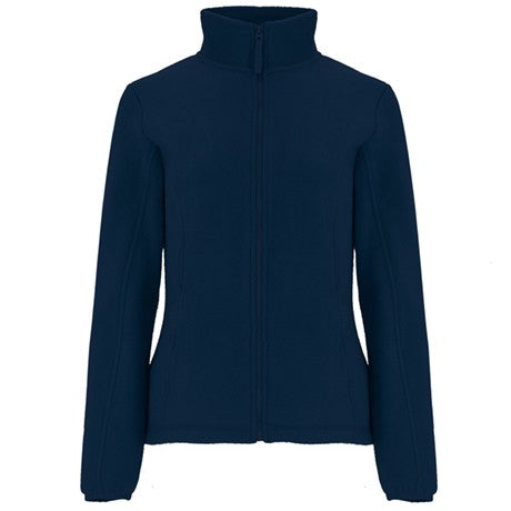 Chaqueta polar de mujer, con cuello alto forrado