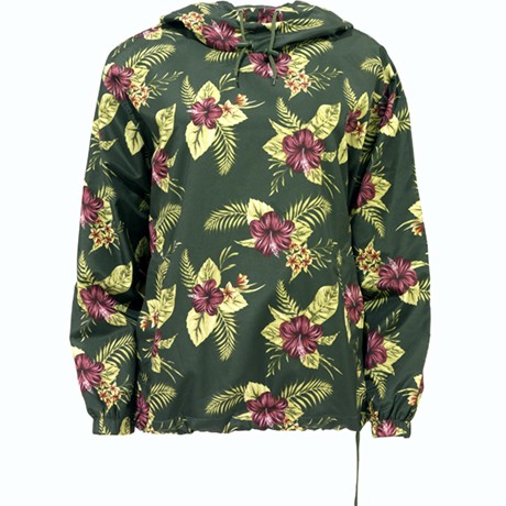 Cortavientos cerrado con capucha.