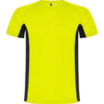 Camiseta técnica combinada con dos tejidos de poliéster