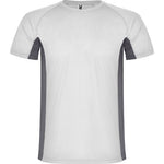 Camiseta técnica combinada con dos tejidos de poliéster