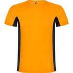 Camiseta técnica combinada con dos tejidos de poliéster