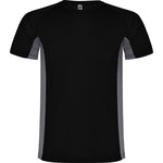 Camiseta técnica combinada con dos tejidos de poliéster
