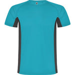 Camiseta técnica combinada con dos tejidos de poliéster
