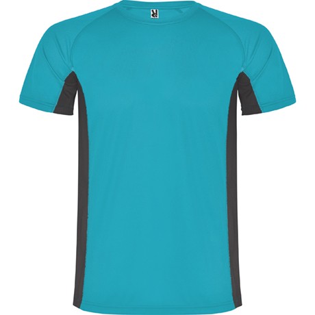 Camiseta técnica combinada con dos tejidos de poliéster