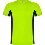 Camiseta técnica combinada con dos tejidos de poliéster