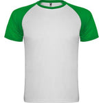 T-shirt desportiva de manga curta estilo raglan contrastante