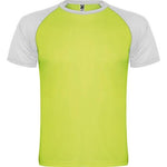 T-shirt desportiva de manga curta estilo raglan contrastante