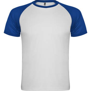 T-shirt desportiva de manga curta estilo raglan contrastante