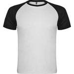 T-shirt desportiva de manga curta estilo raglan contrastante