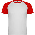T-shirt desportiva de manga curta estilo raglan contrastante