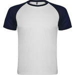 T-shirt desportiva de manga curta estilo raglan contrastante