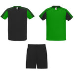 Conjunto desportivo unissexo composto por 2 t-shirts + 1 calça.
