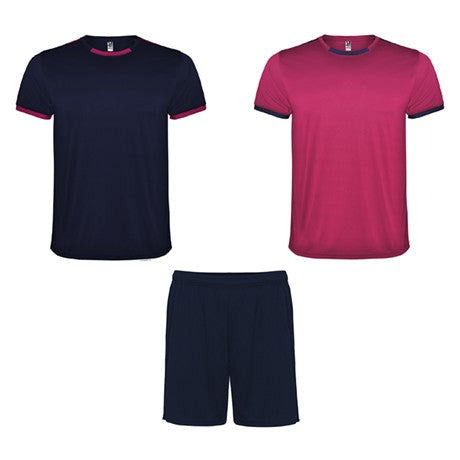 Conjunto desportivo unissexo de CORRIDA composto por 2 t-shirts + 1 calça.