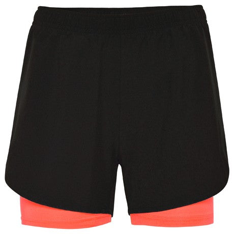 Pantalón corto deportivo para mujer con malla interior