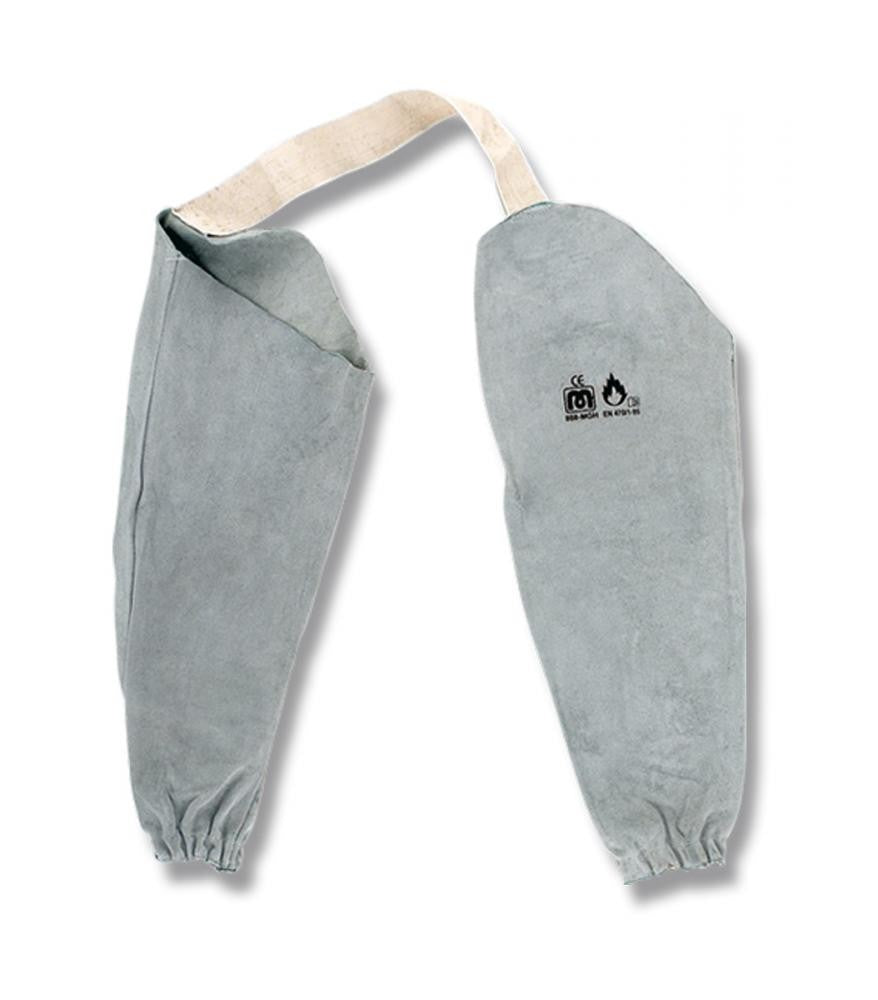 Manguito de cuero hasta el hombro, unidos por elásticos