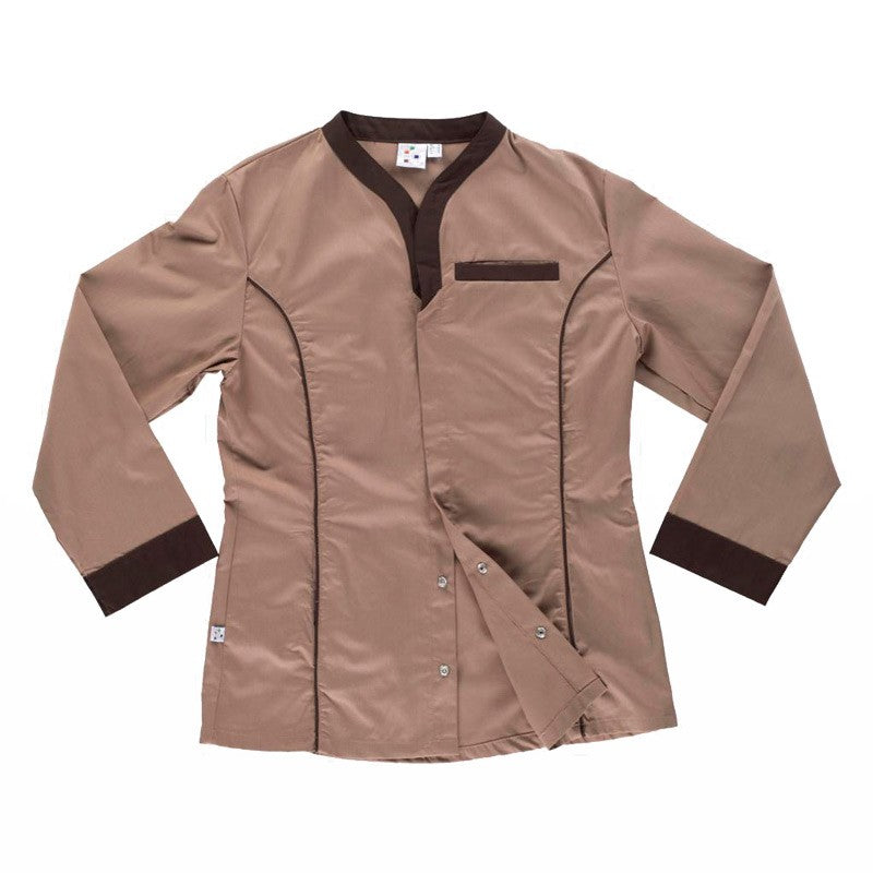 Bata entallada manga larga