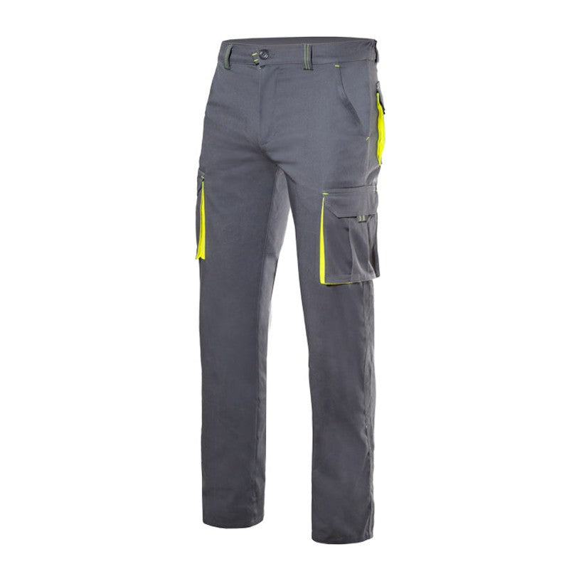 Pantalón de trabajo multibolsillos bicolor tejido Strech
