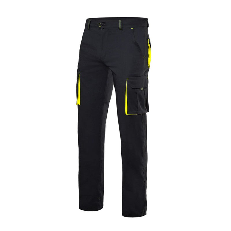 Pantalón de trabajo multibolsillos bicolor tejido Strech