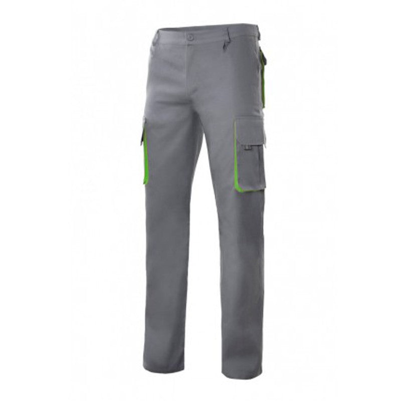 Pantalón de trabajo multibolsillos bicolor