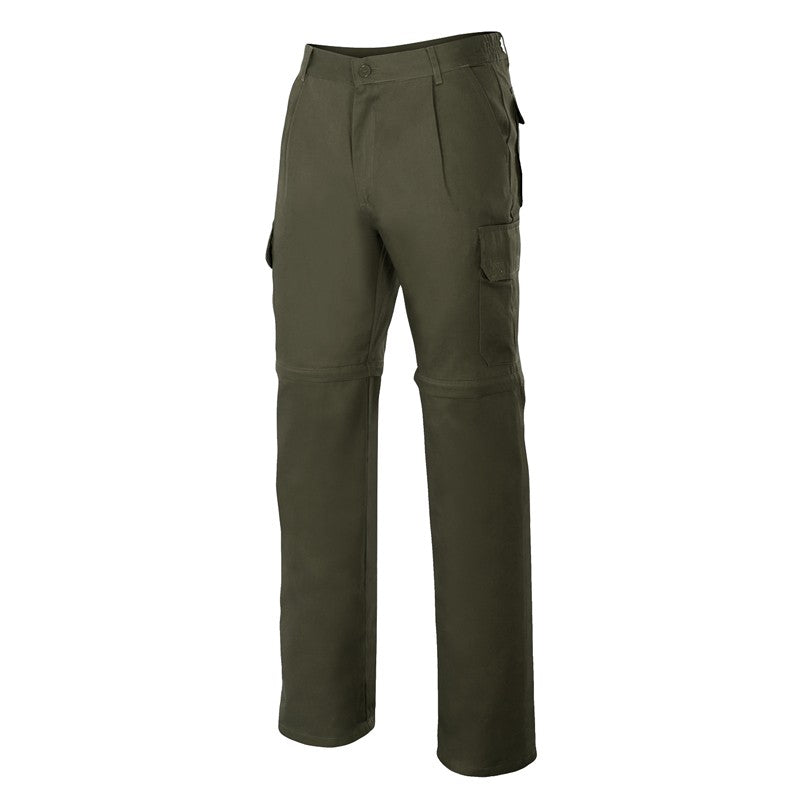 Pantalón multibolsillos y desmontable mediante cremallera