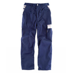 Pantalón linea 1 recto, multibolsillos bicolor y elástico en cintura