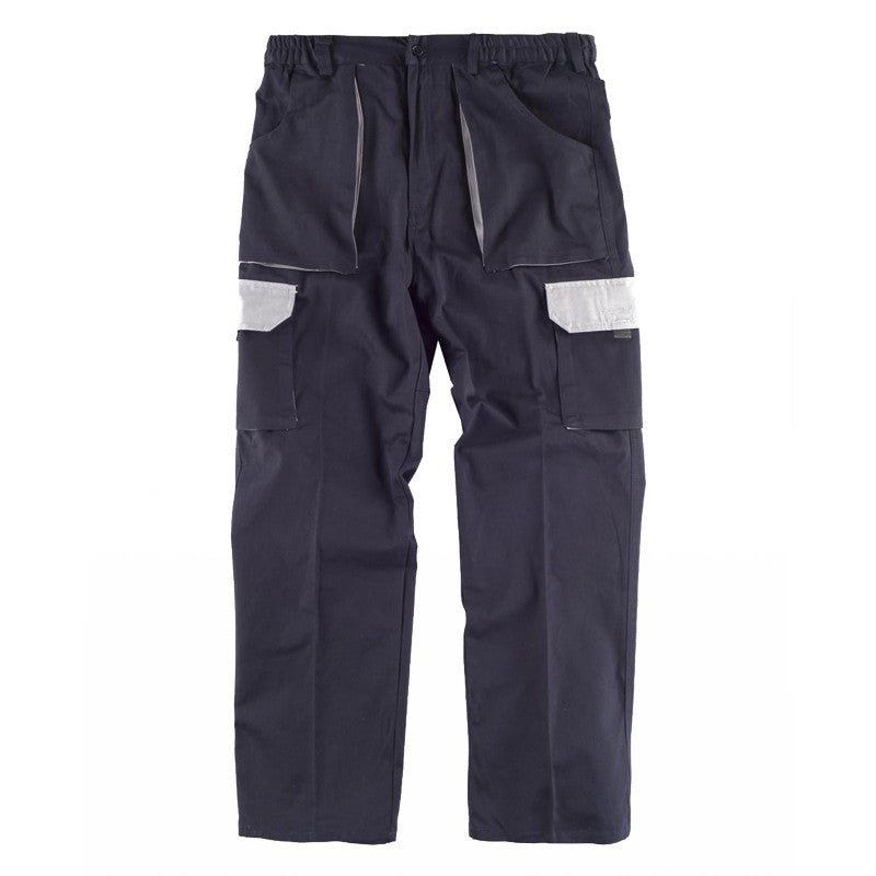 Pantalón de trabajo multibolsillos, con elástico en cintura