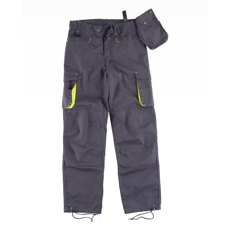 Pantalón de trabajo multibolsillos combinado