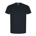 T-shirt masculina dourada de algodão orgânico