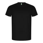 T-shirt masculina dourada de algodão orgânico