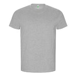T-shirt masculina dourada de algodão orgânico