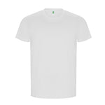 T-shirt masculina dourada de algodão orgânico