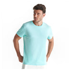 T-shirt masculina dourada de algodão orgânico