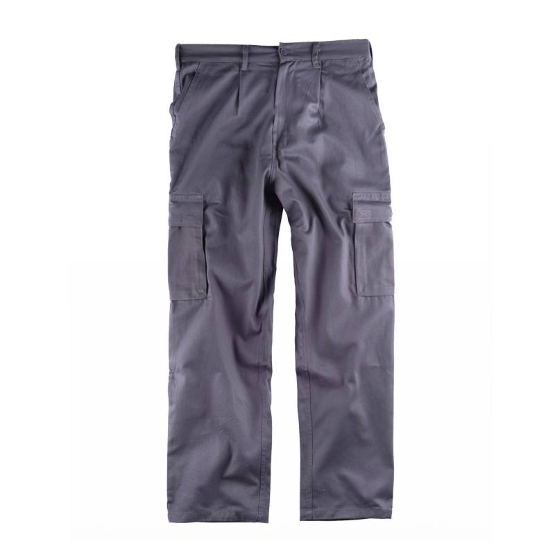 Pantalón con cintura elástica, multibolsillos. 100% Algodón.