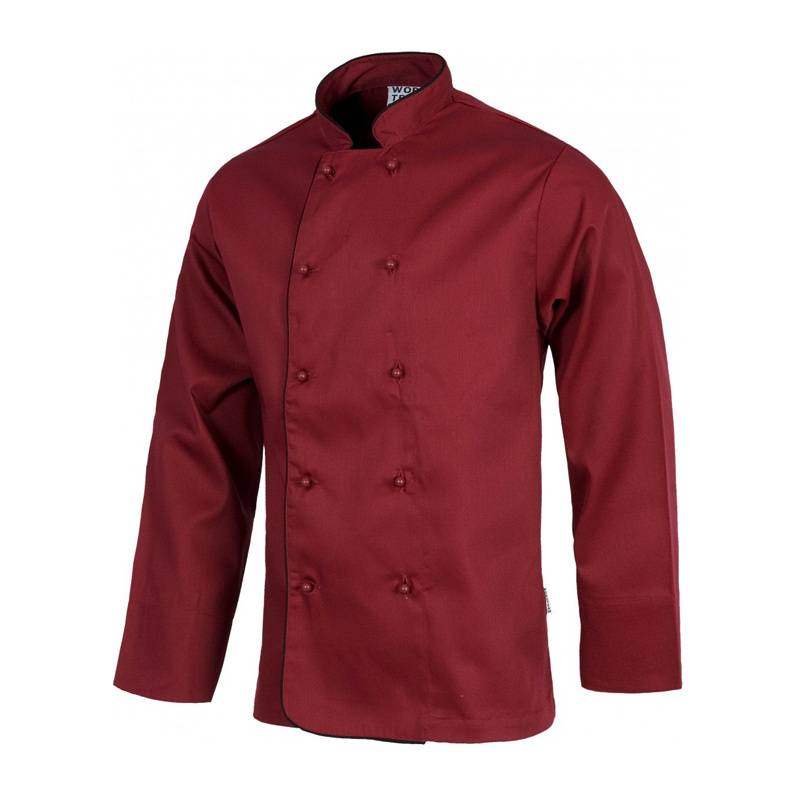 Chaqueta de cocina con vivos a contraste