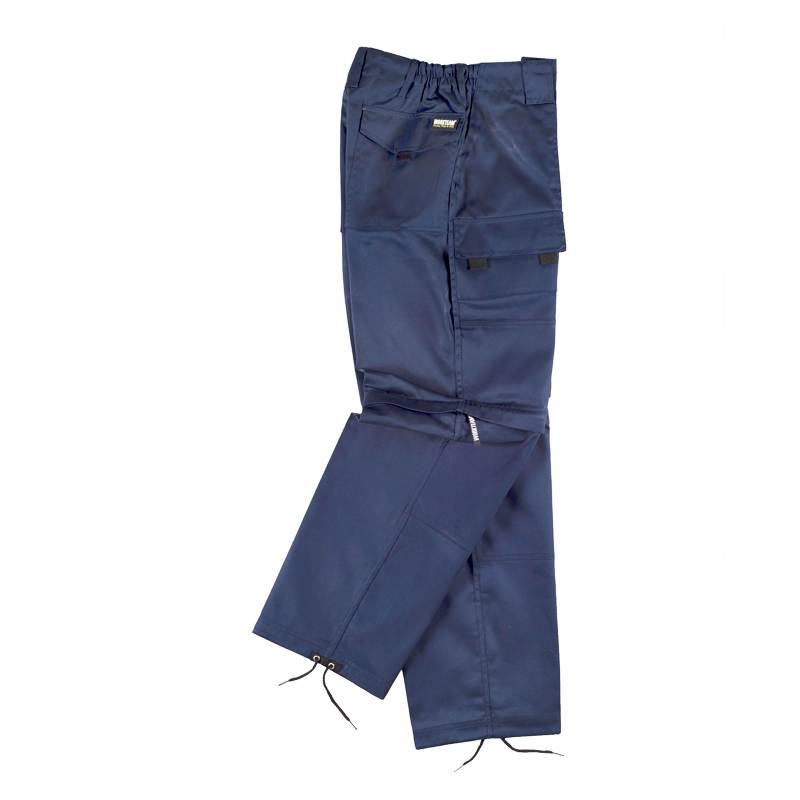 Pantalón con perneras desmontables, cintura elástica y multibolsillos.