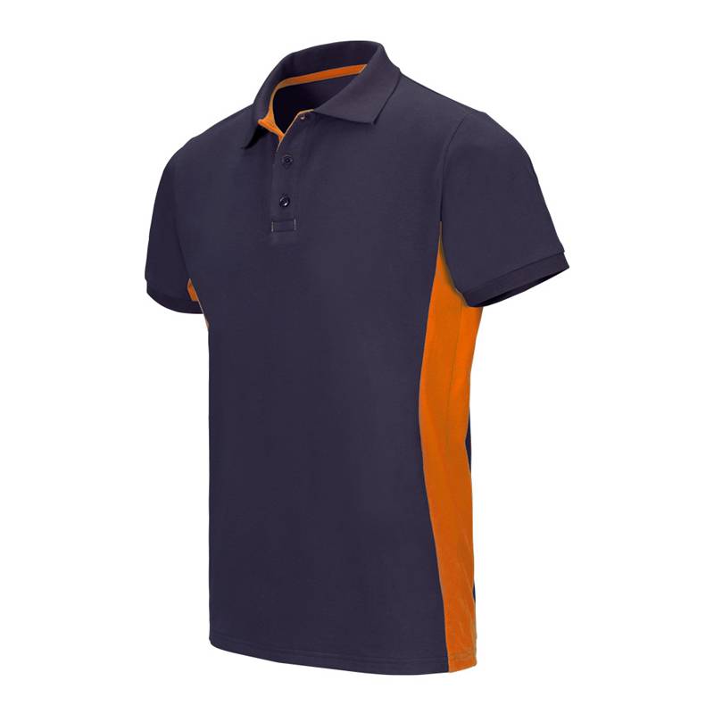 Polo de trabajo bicolor manga corta Velilla 105504