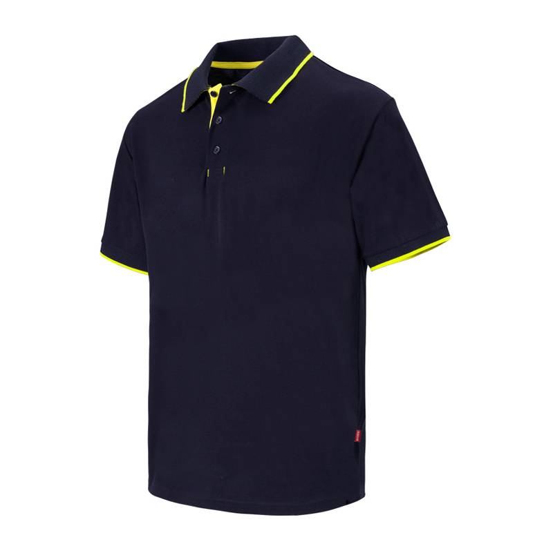 Polo de trabajo manga corta con raya