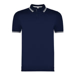 Polo de manga corta detalles cuello y mangas