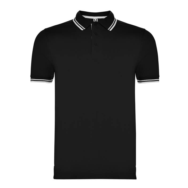 Polo de manga corta detalles cuello y mangas