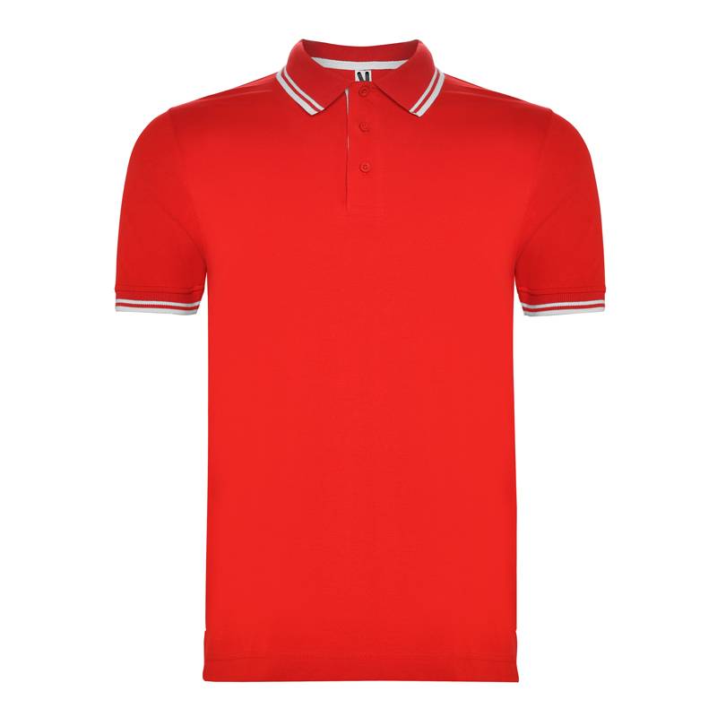 Polo de manga corta detalles cuello y mangas